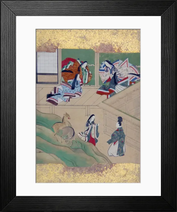 Framed Print : Scenes from Tales of Ise (Ise monogatari), late 18th century. Creator: Tosa School Framed Print : Scenes from Tales of Ise (Ise monogatari), late 18th century. Creator: Tosa School