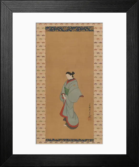 Framed Print : Standing Woman, ca. 1730. Creator: Tosendo Rifu Framed Print : Standing Woman, ca. 1730. Creator: Tosendo Rifu