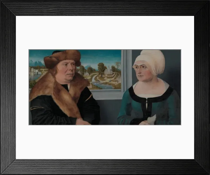 Framed Print : Portrait of a Man and His Wife (Lorenz Kraffter and Honesta Merz?), 1512. Creator Framed Print : Portrait of a Man and His Wife (Lorenz Kraffter and Honesta Merz?), 1512. Creator