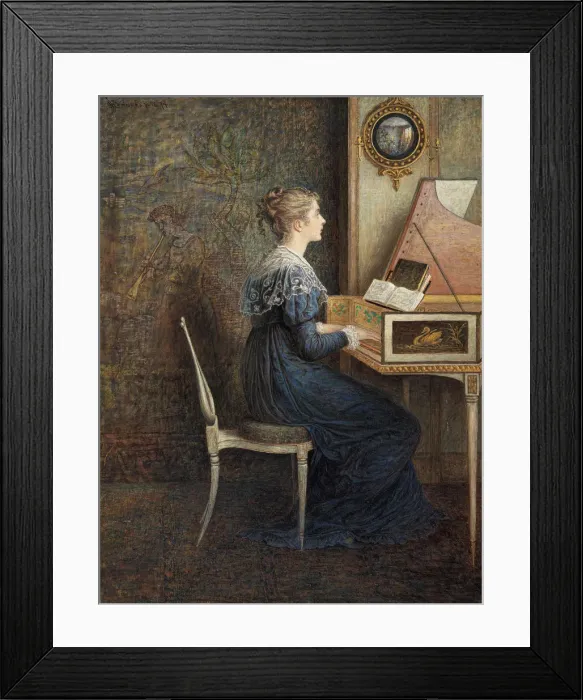 Framed Print : An Old Song, 1874. Creator: William John Hennessy Framed Print : An Old Song, 1874. Creator: William John Hennessy