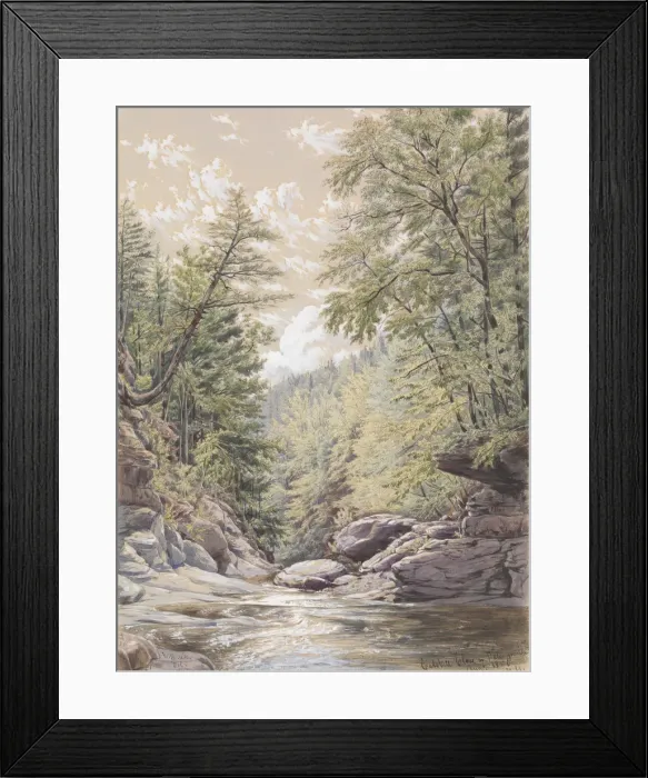 Framed Print : Catskill Clove in Palingsville, 1856. Creator: William Rickarby Miller Framed Print : Catskill Clove in Palingsville, 1856. Creator: William Rickarby Miller