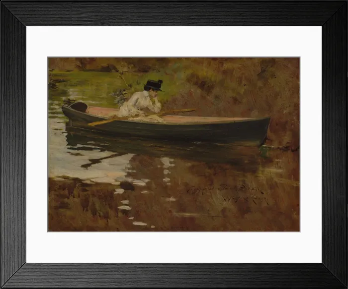 Framed Print : Mrs. Chase in Prospect Park, 1886. Creator: William Merritt Chase Framed Print : Mrs. Chase in Prospect Park, 1886. Creator: William Merritt Chase