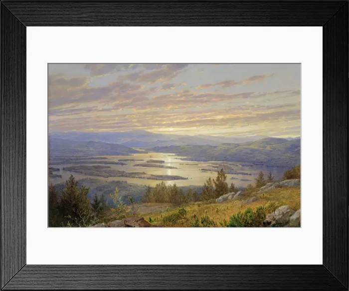 Framed Print : Lake Squam from Red Hill, 1874. Creator: William Trost Richards Framed Print : Lake Squam from Red Hill, 1874. Creator: William Trost Richards