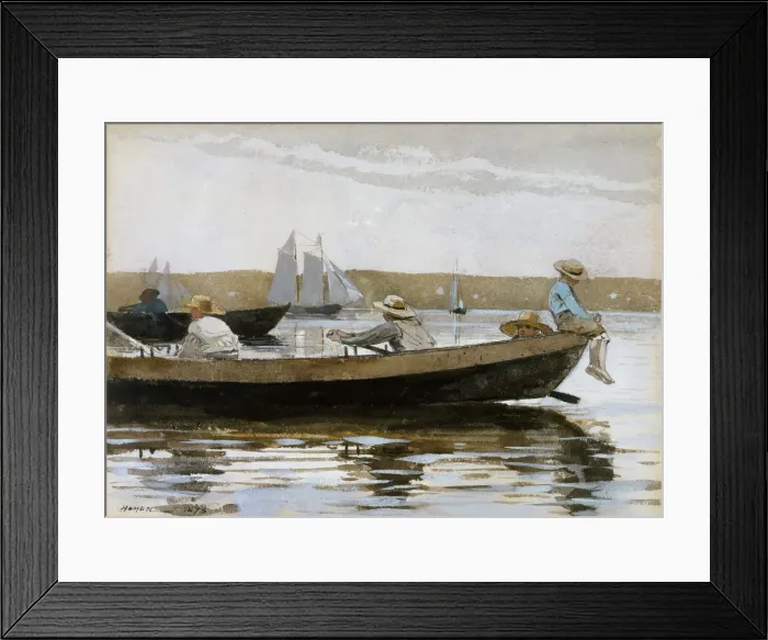 Framed Print : Boys in a Dory, 1873. Creator: Winslow Homer Framed Print : Boys in a Dory, 1873. Creator: Winslow Homer