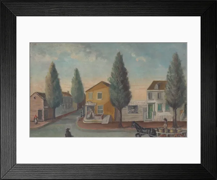 Framed Print : The Bakers Wagon, 1870s. Creator: William P. Chappel Framed Print : The Bakers Wagon, 1870s. Creator: William P. Chappel