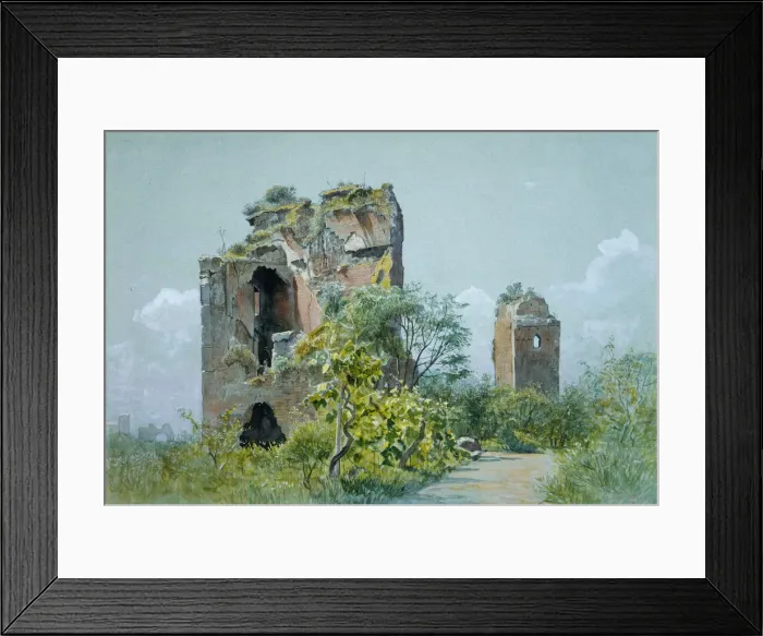 Framed Print : Baths of Trajan (Sette Sale, Villa Brancaccio, Rome), ca. 1882. Creator: William Stanley Haseltine Framed Print : Baths of Trajan (Sette Sale, Villa Brancaccio, Rome), ca. 1882. Creator: William Stanley Haseltine