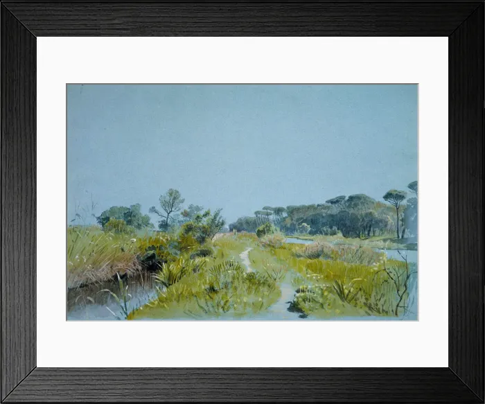 Framed Print : Castel Fusano-Near Rome, ca. 1885. Creator: William Stanley Haseltine Framed Print : Castel Fusano-Near Rome, ca. 1885. Creator: William Stanley Haseltine