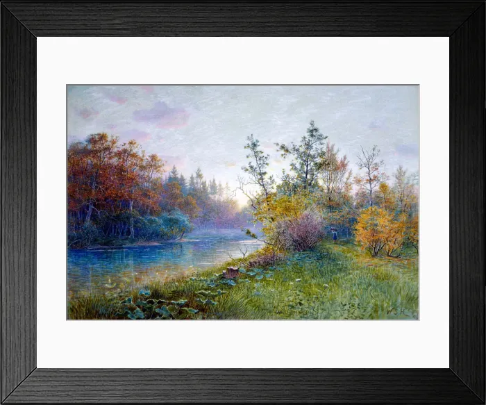 Framed Print : Mill Dam in Traunstein, 1894. Creator: William Stanley Haseltine Framed Print : Mill Dam in Traunstein, 1894. Creator: William Stanley Haseltine