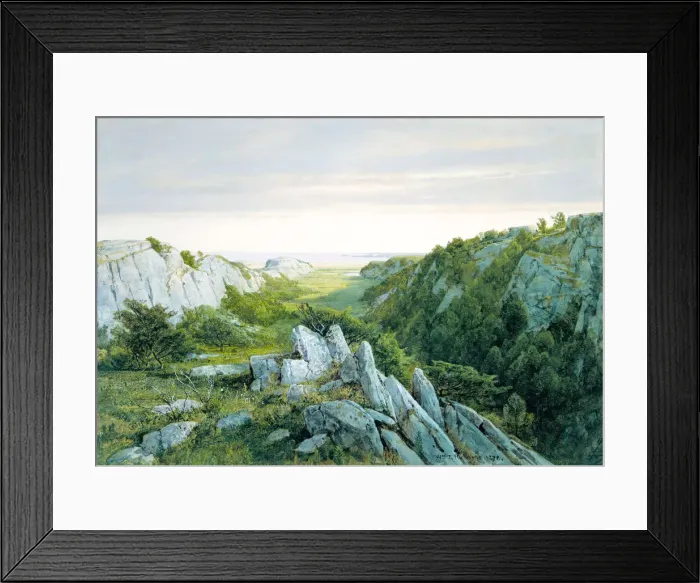 Framed Print : From Paradise to Purgatory, Newport, 1878. Creator: William Trost Richards Framed Print : From Paradise to Purgatory, Newport, 1878. Creator: William Trost Richards