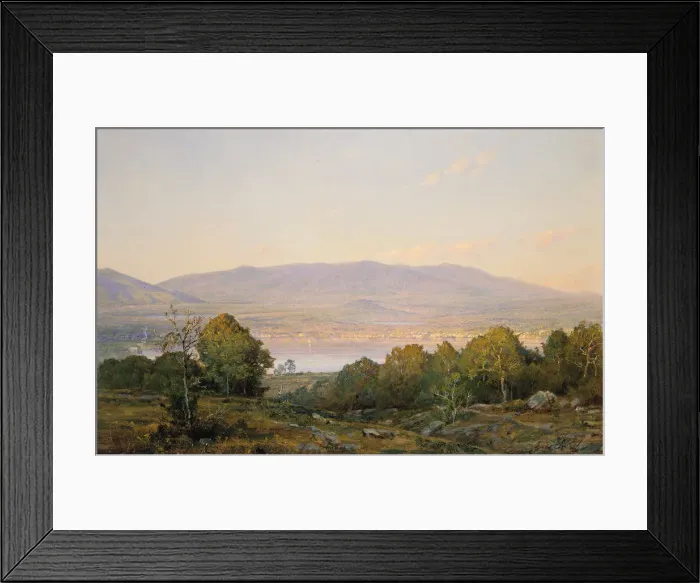 Framed Print : Sundown at Centre Harbor, New Hampshire, 1874. Creator: William Trost Richards Framed Print : Sundown at Centre Harbor, New Hampshire, 1874. Creator: William Trost Richards