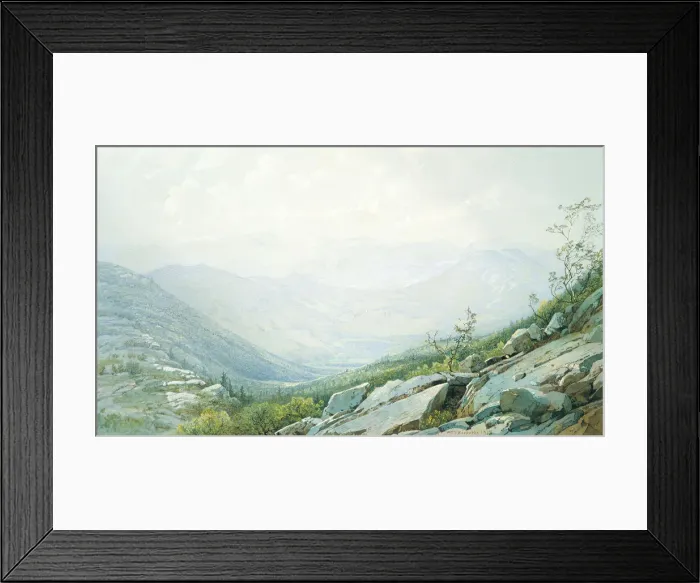 Framed Print : The Mount Washington Range, from Mount Kearsarge, 1872. Creator: William Trost Richards