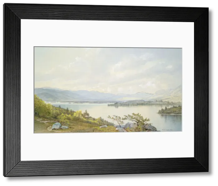 Framed Print : Lake Squam and the Sandwich Mountains, 1872. Creator: William Trost Richards Framed Print : Lake Squam and the Sandwich Mountains, 1872. Creator: William Trost Richards