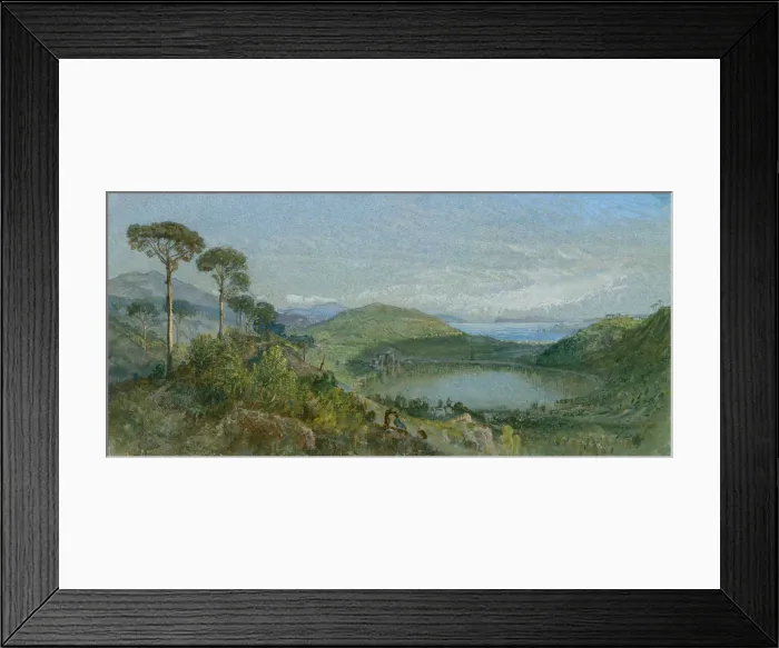 Framed Print : Lago Avernus, ca. 1867-70. Creator: William Trost Richards Framed Print : Lago Avernus, ca. 1867-70. Creator: William Trost Richards
