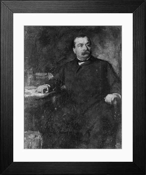 Framed Print : Grover Cleveland, by 1891. Creator: Eastman Johnson Framed Print : Grover Cleveland, by 1891. Creator: Eastman Johnson