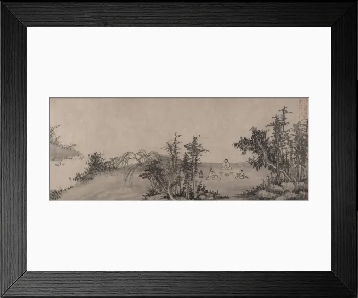 Framed Print : Drinking and Composing Poetry, 1485. Creator: Yao Shou Framed Print : Drinking and Composing Poetry, 1485. Creator: Yao Shou