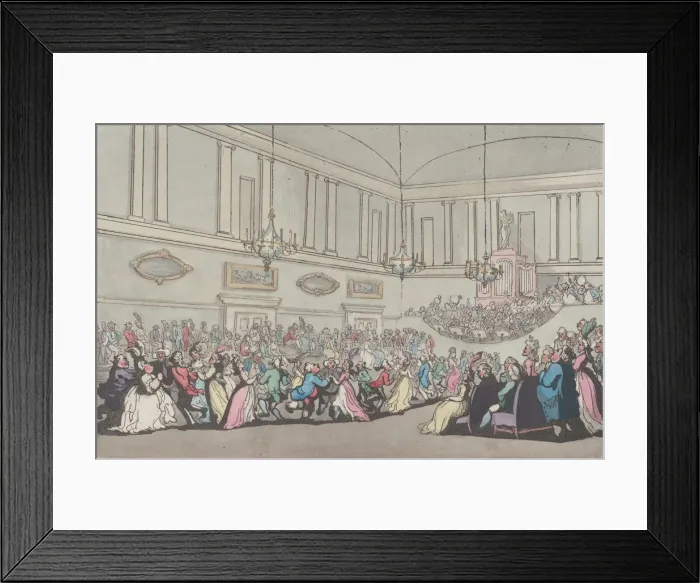 Framed Print : Comforts of Bath, Plate 10, January 6, 1798. January 6, 1798. Creator: Thomas Rowlandson
