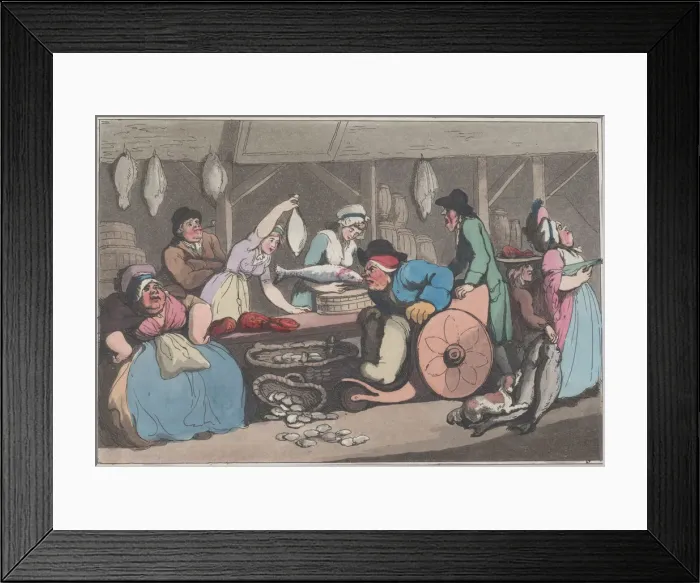 Framed Print : Comforts of Bath, Plate 4, January 6, 1798. January 6, 1798. Creator: Thomas Rowlandson