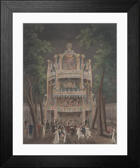 Framed Print : Vauxhall Garden, 1809. 1809. Creators: Thomas Rowlandson, J