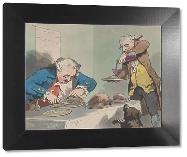 At Dinner, November 5, 1792. November 5, 1792. Creator: Thomas Rowlandson