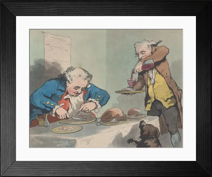 Framed Print : At Dinner, November 5, 1792. November 5, 1792. Creator: Thomas Rowlandson
