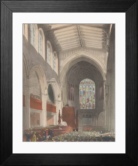 Framed Print : St. Margarets Westminster, August 1, 1809. August 1, 1809 Framed Print : St. Margarets Westminster, August 1, 1809. August 1, 1809