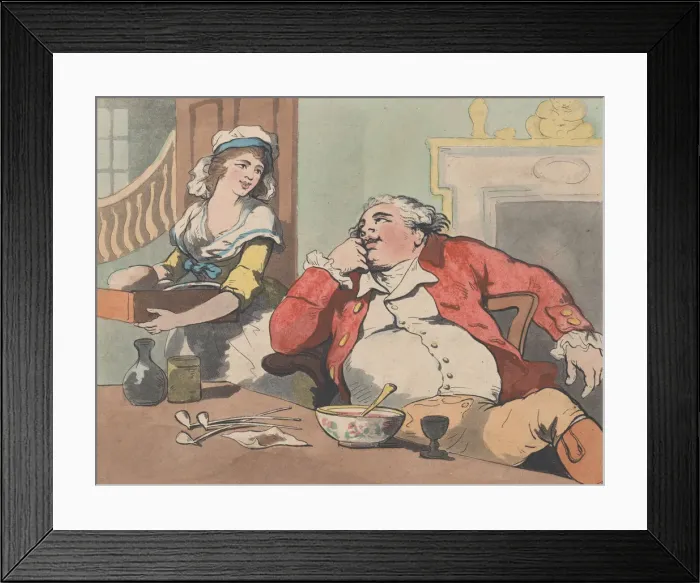 Framed Print : After Dinner, October 22, 1789. October 22, 1789. Creator: Thomas Rowlandson Framed Print : After Dinner, October 22, 1789. October 22, 1789. Creator: Thomas Rowlandson