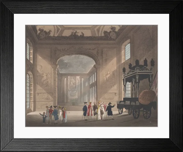 Framed Print : Greenwich Hospital, The Painted Hall, January 1, 1810. January 1, 1810. Creator: J Framed Print : Greenwich Hospital, The Painted Hall, January 1, 1810. January 1, 1810. Creator: J