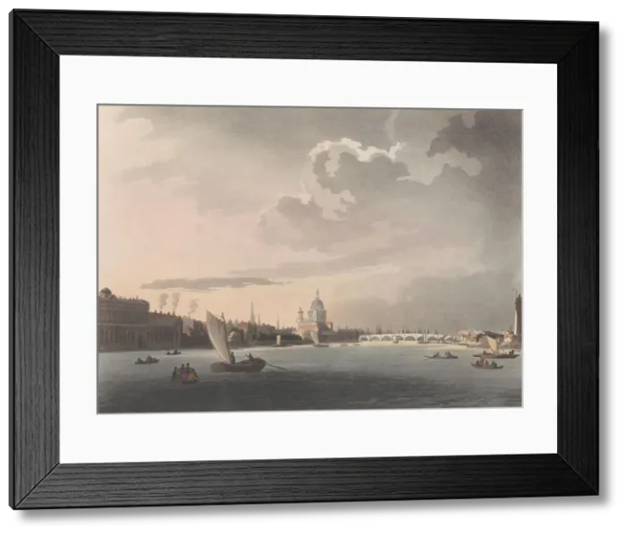 Framed Print : A View of London from the Thames, November 1, 1809. November 1, 1809 Framed Print : A View of London from the Thames, November 1, 1809. November 1, 1809