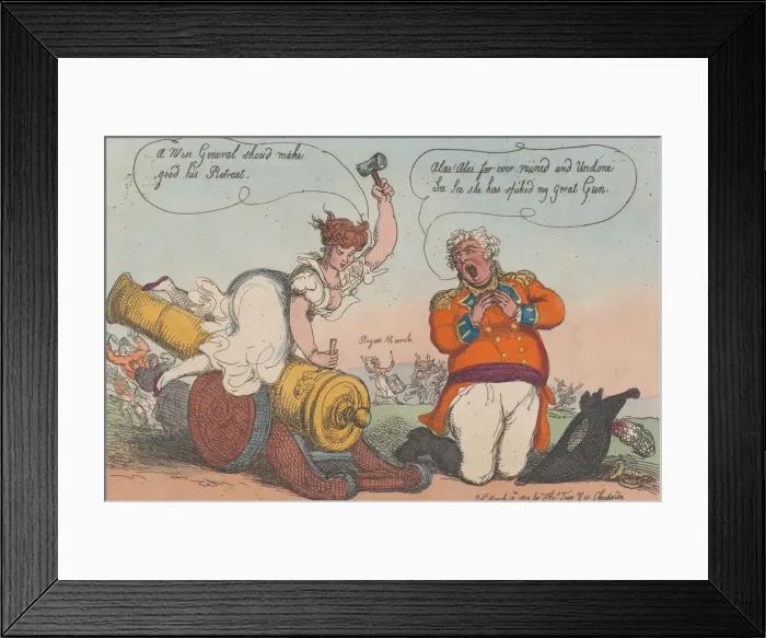 Framed Print : A General Discharge or the Darling Angels Finising Stroke, March 13, 1809 Framed Print : A General Discharge or the Darling Angels Finising Stroke, March 13, 1809