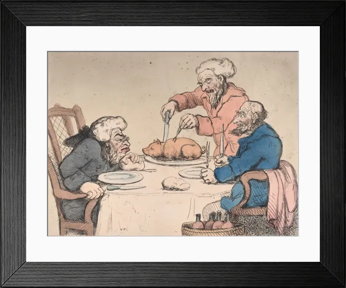 Framed Print : Jews at a Luncheon, 1794. 1794. Creator: Thomas Rowlandson Framed Print : Jews at a Luncheon, 1794. 1794. Creator: Thomas Rowlandson