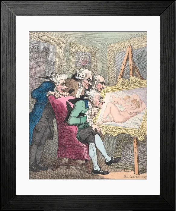 Framed Print : Connoisseurs, June 20, 1799. June 20, 1799. Creator: Thomas Rowlandson Framed Print : Connoisseurs, June 20, 1799. June 20, 1799. Creator: Thomas Rowlandson