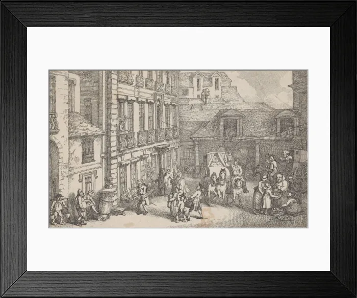 Framed Print : Hotel d'Hambourgh, Quartiere St. Germain a Paris, 1789. 1789. Creator: Thomas Rowlandson Framed Print : Hotel d'Hambourgh, Quartiere St. Germain a Paris, 1789. 1789. Creator: Thomas Rowlandson