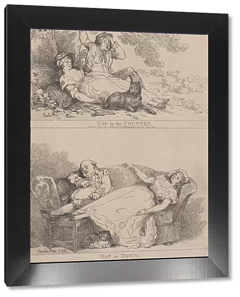 Nap in the Country, Nap in Town, 1785. 1785. Creator: Thomas Rowlandson