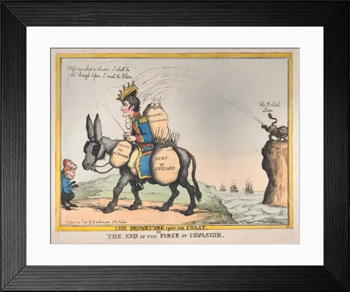 Framed Print : The Departure from the Coast, or the End of the Farce of Invasion, October 1, 1805 Framed Print : The Departure from the Coast, or the End of the Farce of Invasion, October 1, 1805