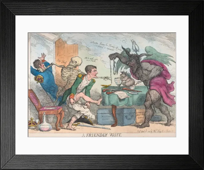 Framed Print : A Friendly Visit, April 16, 1814. April 16, 1814. Creator: Thomas Rowlandson Framed Print : A Friendly Visit, April 16, 1814. April 16, 1814. Creator: Thomas Rowlandson