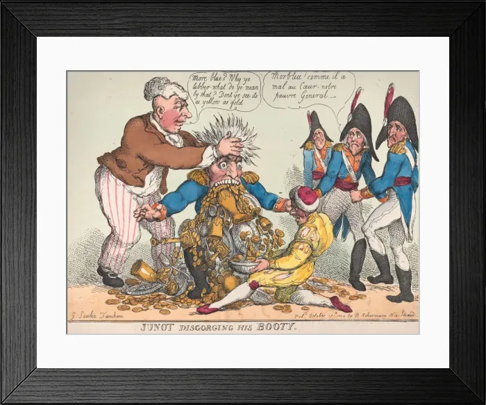 Framed Print : Junot Disgorging His Booty, October 17, 1808. October 17, 1808 Framed Print : Junot Disgorging His Booty, October 17, 1808. October 17, 1808