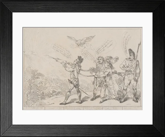 Framed Print : [Col. Topham Endeavouring, With His Squirt, to Extinguish the Genius of Holma Framed Print : [Col. Topham Endeavouring, With His Squirt, to Extinguish the Genius of Holma
