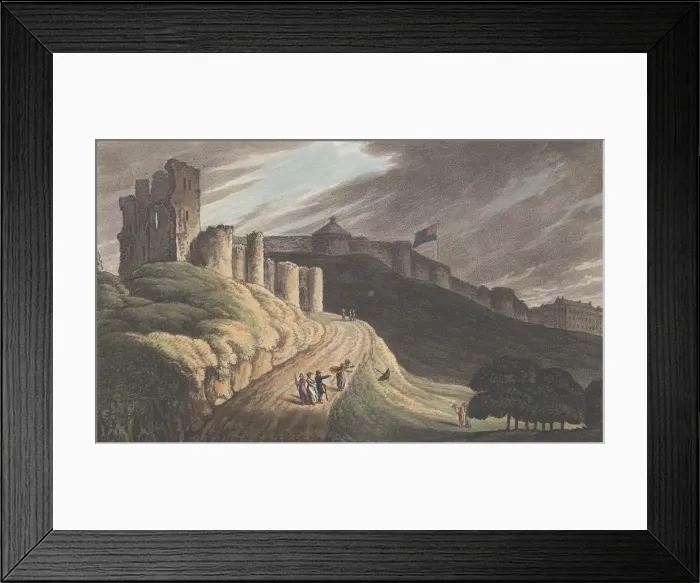 Framed Print : The Castle, from Poetical Sketches of Scarborough, 1813. 1813 Framed Print : The Castle, from Poetical Sketches of Scarborough, 1813. 1813