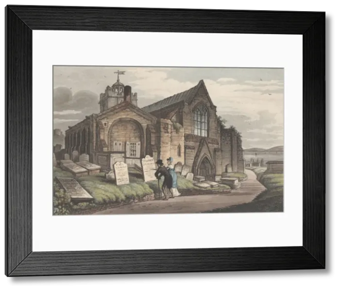 Framed Print : The Church, from Poetical Sketches of Scarborough, 1813. 1813 Framed Print : The Church, from Poetical Sketches of Scarborough, 1813. 1813