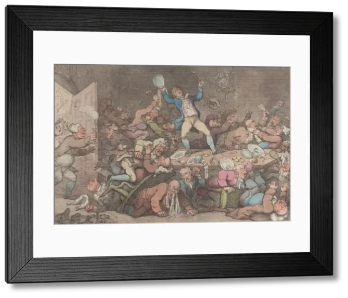 Framed Print : The Harmonic Society, 1810. 1810. Creator: Thomas Rowlandson Framed Print : The Harmonic Society, 1810. 1810. Creator: Thomas Rowlandson