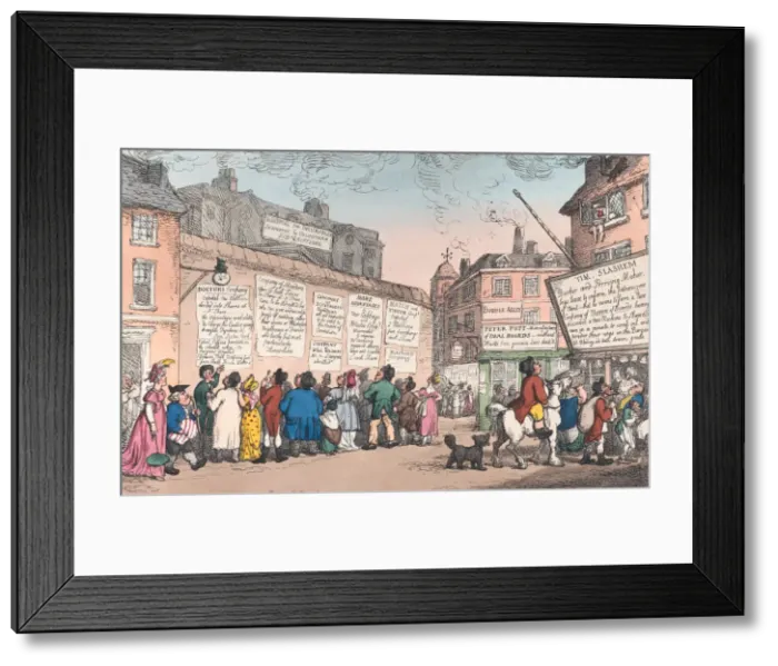 Framed Print : Joint Stock Street, March 10, 1808. March 10, 1808. Creator: Thomas Rowlandson Framed Print : Joint Stock Street, March 10, 1808. March 10, 1808. Creator: Thomas Rowlandson