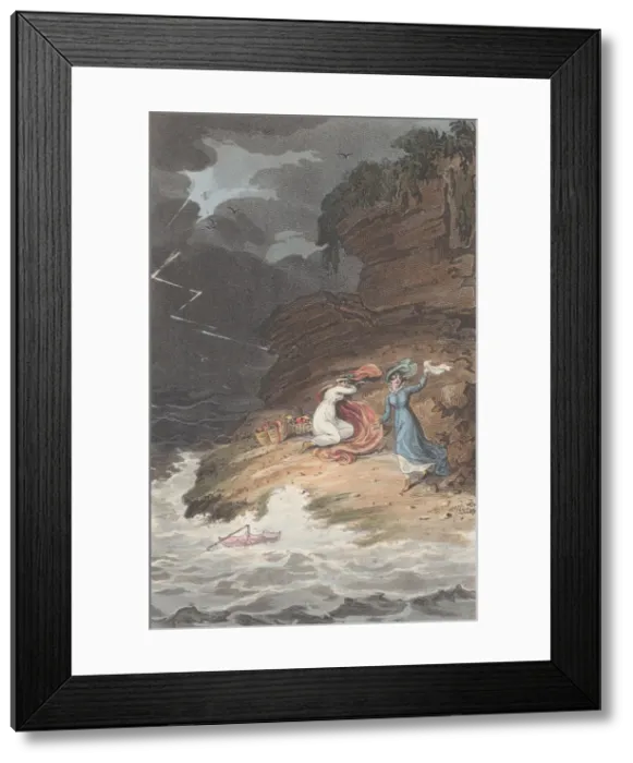 Framed Print : Cornelian Bay, from Poetical Sketches of Scarborough, 1813. 1813 Framed Print : Cornelian Bay, from Poetical Sketches of Scarborough, 1813. 1813