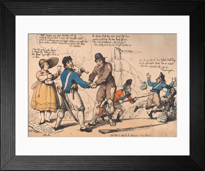 Framed Print : Forget & Forgive, or Honest Jack Shaking Hands with and Old Acquaintance, Se Framed Print : Forget & Forgive, or Honest Jack Shaking Hands with and Old Acquaintance, Se