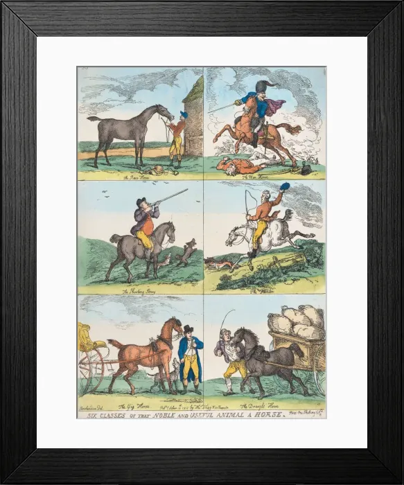 Framed Print : Six Classes of the Noble and Useful Animal a Horse, October 10, 1811. October 10, 1811 Framed Print : Six Classes of the Noble and Useful Animal a Horse, October 10, 1811. October 10, 1811