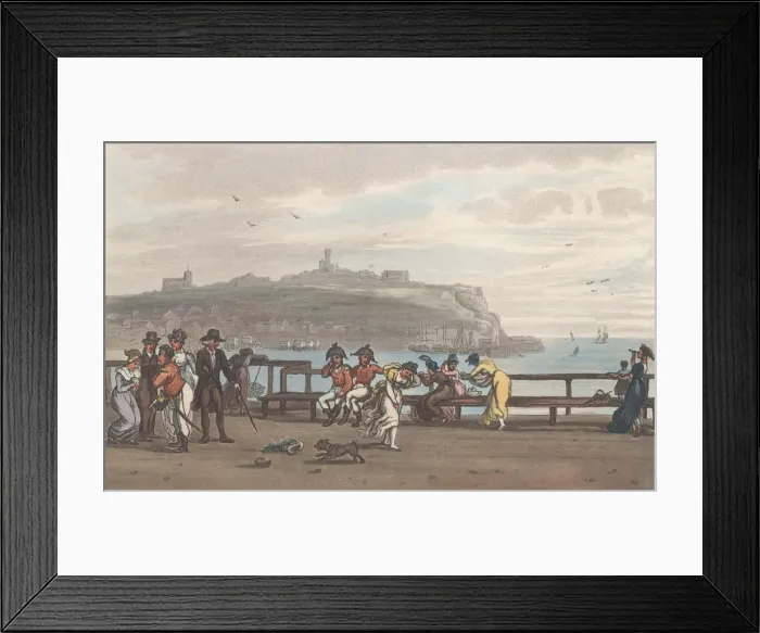 Framed Print : Spa Terrace, from Poetical Sketches of Scarborough, 1813. 1813 Framed Print : Spa Terrace, from Poetical Sketches of Scarborough, 1813. 1813