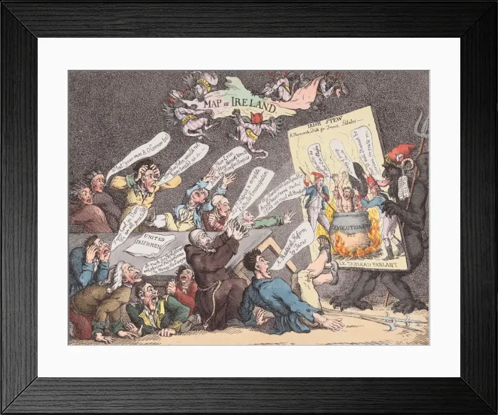 Framed Print : An Irish Howl, March 1, 1799. March 1, 1799. Creator: Unknown Framed Print : An Irish Howl, March 1, 1799. March 1, 1799. Creator: Unknown