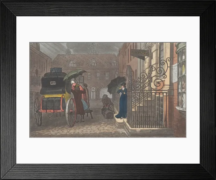 Framed Print : The Departure, from Poetical Sketches of Scarborough, 1813. 1813 Framed Print : The Departure, from Poetical Sketches of Scarborough, 1813. 1813