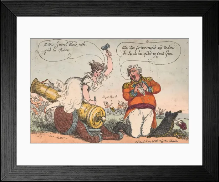 Framed Print : A General Discharge or the Darling Angels Finishing Stroke, March 13, 1809 Framed Print : A General Discharge or the Darling Angels Finishing Stroke, March 13, 1809