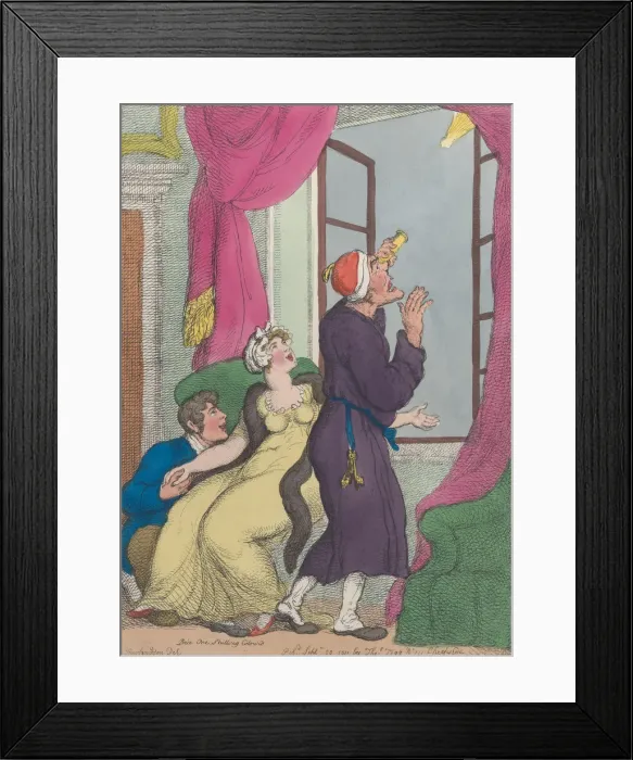 Framed Print : Looking at the Comet till You Get a Crick in the Neck, September 20, 1811 Framed Print : Looking at the Comet till You Get a Crick in the Neck, September 20, 1811