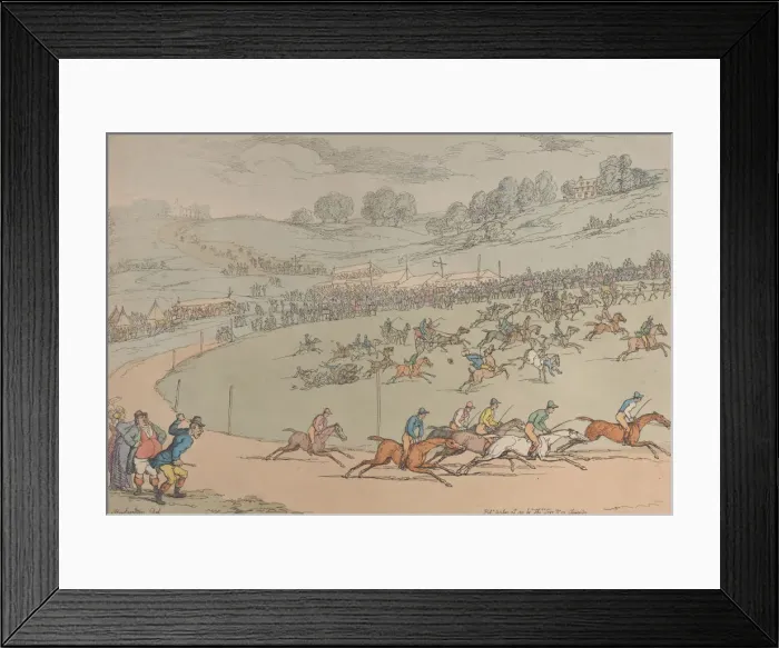 Framed Print : Racing, October 20, 1811. October 20, 1811. Creator: Thomas Rowlandson Framed Print : Racing, October 20, 1811. October 20, 1811. Creator: Thomas Rowlandson